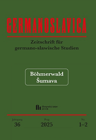 Obálka "šumavského" čísla renomovaného časopisu Germanoslavica a úvod jeho stati, věnované šumavské literatuře a odkazující i na studii Jana Mareše "Co je šumavská literatura"