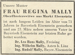 Matčino parte z roku 1953 na stránkách krajanského měsíčníku