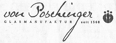 Logo skláren"von Poschinger"