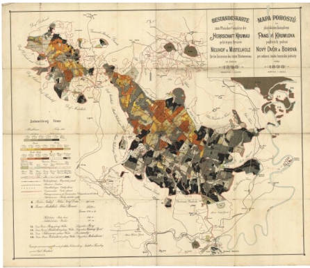 Lesní mapa z roku 1898, jejímž byl autorem
(klikněte na náhled pro digitalizovanou mapu)