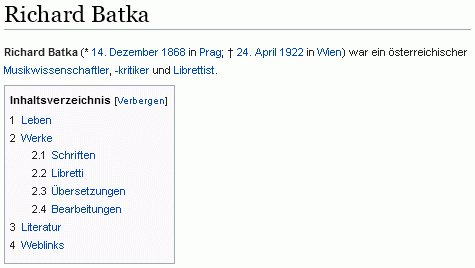Heslo Richarda Batky na Wikipedii (klikněte na náhled)