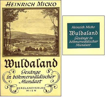 Obálka a výřez z vazby knihy vydané Bergland-Verlag ve Vídni (1959)