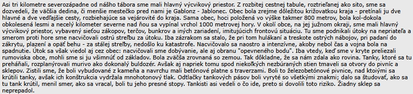 Úryvek z jeho vzpomínky (klikněte na náhled pro celý text, přetištěný na webu Zaniklé obce)