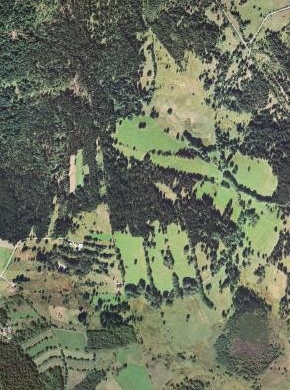 Dolní Světlé Hory na leteckých snímcích z let 1949 a 2008