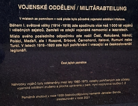 Někdejší vojenské oddělení českobudějovického hřbitova u sv. Otýlie