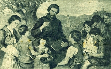 Německý jezuita Petrus Canisius (1621-1697), svatořečený v roce 1925, podle něhož zvolil Noschitzka své řádové jméno, na obraze malíře Wilhelma Ritterbacha (1878-1940)