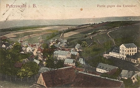 Rodné Petrovice u Chabařovic na staré pohlednici