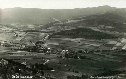 Dvě pohlednice Zelené Lhoty, jejichž autory jsou Josef a Franz Seidel (té spodní "od jihu")