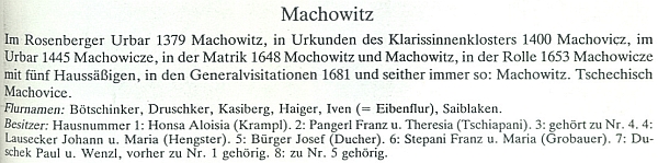 Záznam o jeho rodné vsi v Esslově momografii okresu Krumlov uvádí i Pangerlovy na čp. 2 (Tschiapani)