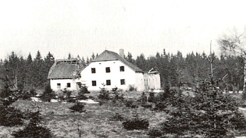 Takto vypadal dům zvaný "Waldlinhart" či "Waldlinhachtn" (Peier) v Ondřejově ještě roku 1965