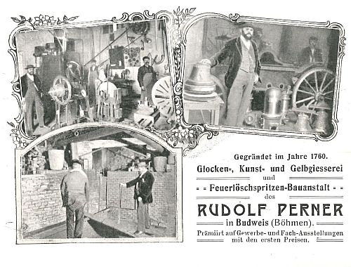 Pohlednice firmy Perner z počátku 20. století