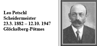 Jeho otec Leo Petschl figuruje prvý v řadě na seznamu po odsunu zesnulých rodáků z Glöckelbergu