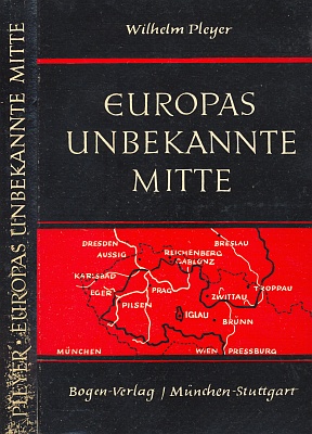 Vazba (Bogen-Verlag,1957) jeho "politické čítanky" Europas unbekannte Mitte, tj. "Neznámý střed Evropy",
 s mapkou německých nářečí v českých zemích na předsádce