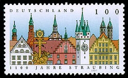 ... a německá poštovní známka z roku 1997 k 1100. jubileu města