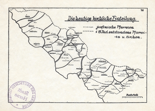 Cenné jsou pro srovnání i dvě mapy církevního uspořádání "střední Šumavy" v 15. a 16. století a roku 1939
