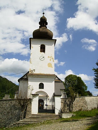 Kostel v Rejštejně, kde sloužil jako kaplan