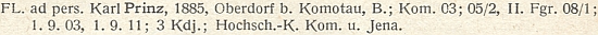 Tady vyplývá ze seznamu německého učitelstva, že její muž Karl Prinz byl Němcem z Chomutovska