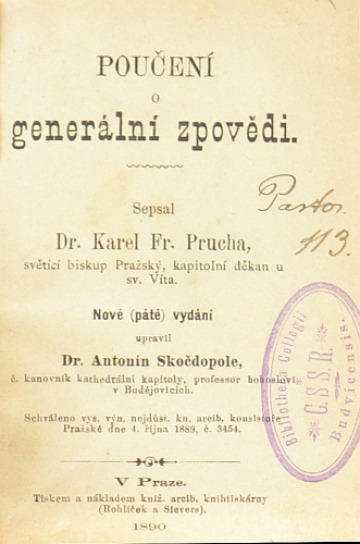Titulní listy 4. a 5. českého vydání jeho díla, to páté upravil Antonín Skočdopole