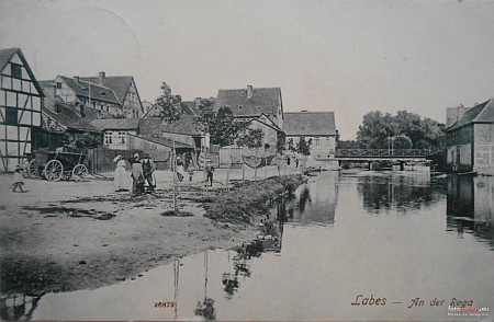 Rodná Łobez v Polsku na pohlednici z počátku 20. století