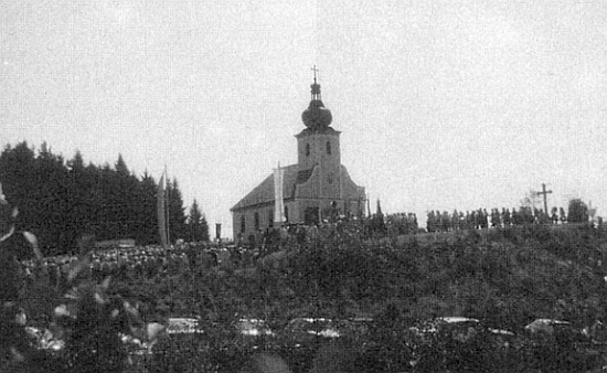 Velká pouť 15. srpna 1989 k Panně Marii Sněžné na Hiltschnerberg