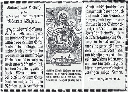 Starší poutní tisky ze Svatého Kamene, jak je uchovává také muzeum v hornorakouském Freistadtu
