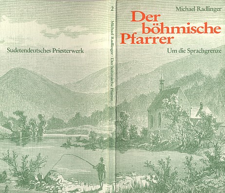 Obálka (1989) knihy vydané Sudetendeutsches Priesterwerk v Königstein s použitím "loučovického motivu" na Liebscherově ilustraci Vltava nad Čertovými proudy z Ottových Čech sv. 1 (Vltava)