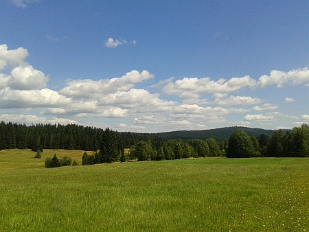 Pohled od Haidmühle k Novému Údolí