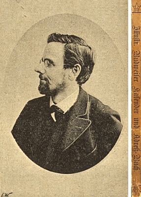 Jeho portrét v "Ilustrovaném Budějovickém kalendáři a adresáři na rok 1895"