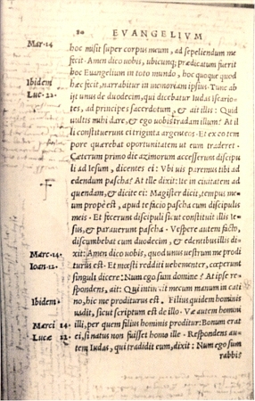Poznámky Vilémovy v exempláři Nového zákona z roku 1541, který získal po příchodu na studia do Pasova v roce 1545 a pilně si v něm, jak vidno, čítal