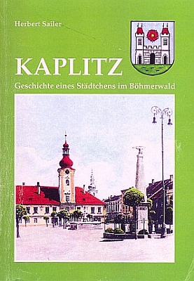 Obálka (1997) vlastním nákladem vydané knihy o Kaplici...