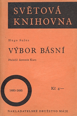 Obálka (1927) výboru z jeho poezie, pojatého do slavné edice Světová knihovna (Nakladatelské družstvo Máj