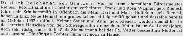 Takto referovali v Glaube und Heimat o rodině roku 1958 - tři dcery byly "dobře provdány"