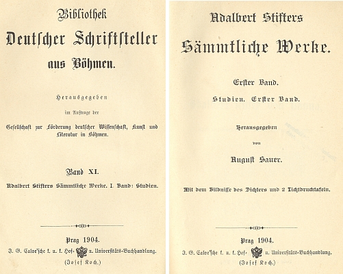 Byl editorem Sebraných spisů Adalberta Stiftera, věnovaných podle 1. svazku (1904) "zasloužilému podporovateli tohoto vydání" Adalbertu (Vojtěchu) rytíři Lannovi (von Lanna)