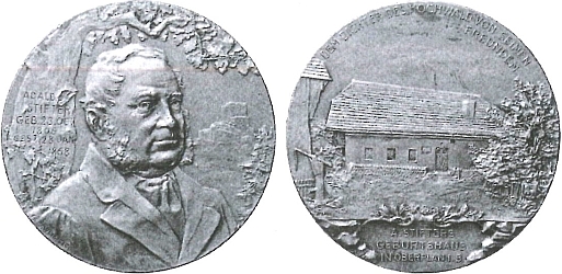 Medaile Franze Xavera Pawlika (1865-1906) ke 100. výročí narození Adalberta Stiftera