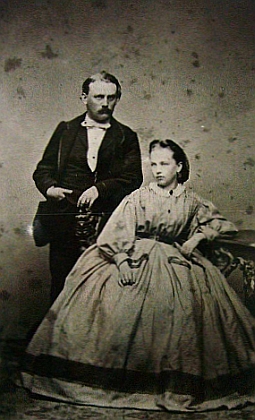 S manželkou Annou v roce svatby 1863