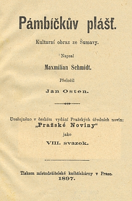 Titulní list českého překladu další z jeho knih (1897)