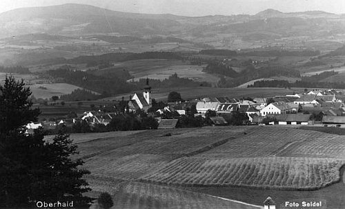 Horní Dvořiště "v Čechách" na staré pohlednici Josefa Seidela