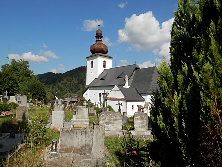 Hřbitov a kostel sv. Bartoloměje v Rejštejně