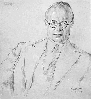 Hans Watzlik na jeho kresbě