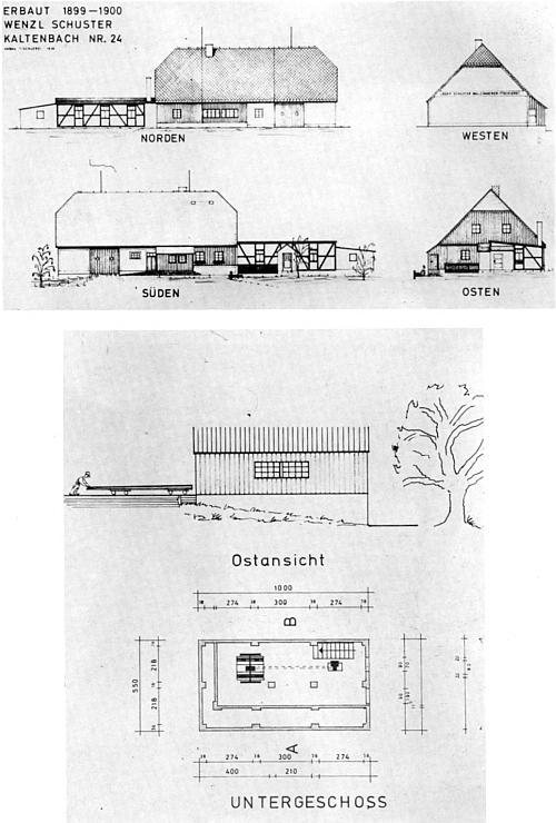 Schworzei-Haus čp. 24 ve stavební dokumentaci