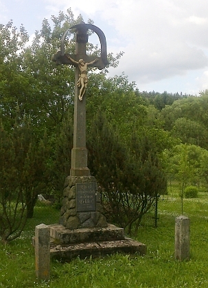 Kříže v Lazci, označené na jejím plánku Mirtler Kreuz a Wicher Kreuz