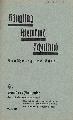 Obálka (1936) zvláštního vydání časopisu "Lebenserneuerung" s jejím textem...