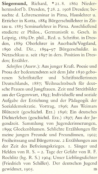 Jeho heslo v renomovaném německém literárním slovníku (1997)