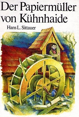 Obálka (1983) jedné z jeho knih pro děti v berlínském nakladatelství Kinderbuchverlag s ilustracemi Dietera Heidenreicha, pojednávající o vynálezci výroby papíru z dřevěné drtě F.G. Kellerovi