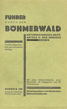 Průvodce (1929) vydaný v Českých Budějovicích (Verlag des "Deutschen Böhmerwaldbundes"), v jehož čele je otištěna jeho báseň Heimatwald, je už ve svém titulu poznamenán cenzurním zásahem: část slova "Deutschböhmen" je začerněna