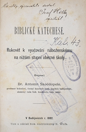 Titulní listy dvou jeho česky vydaných děl
