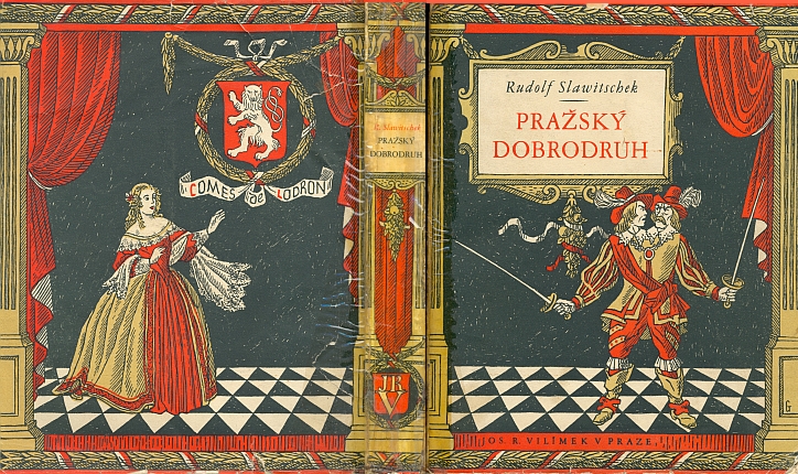 Obálka (1943) Zdeňka Gutha k českému překladu jeho románu Hans Adam Löwenmacht,
poctěného rok předtím literární cenou hlavního města Prahy (nakladatelství Jos. R. Vilímek)