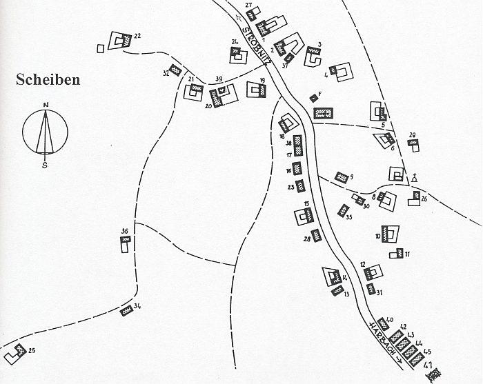 Mapka obce Šejby