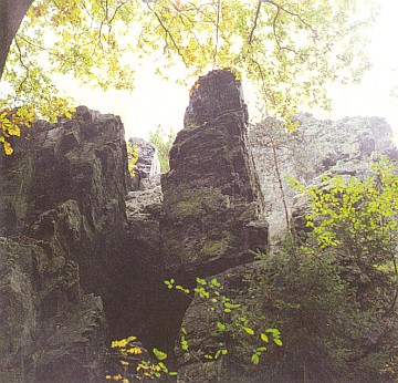 Buližníková skaliska tupadelská, útočiště šíleného už Spiesse