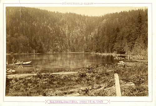 Roklanské jezero na pohlednici Johanna Kopeckého